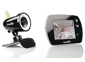 babyphone video avec camera noire de la marque Babymoov touch screen