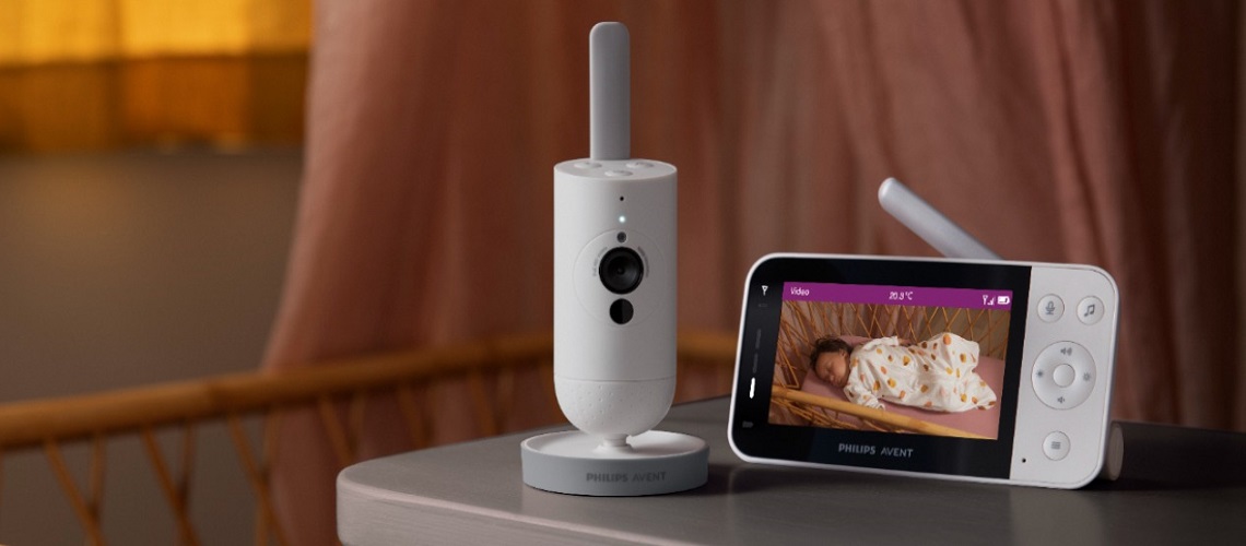 Le babyphone Connect Avent dans une chambre de bébé